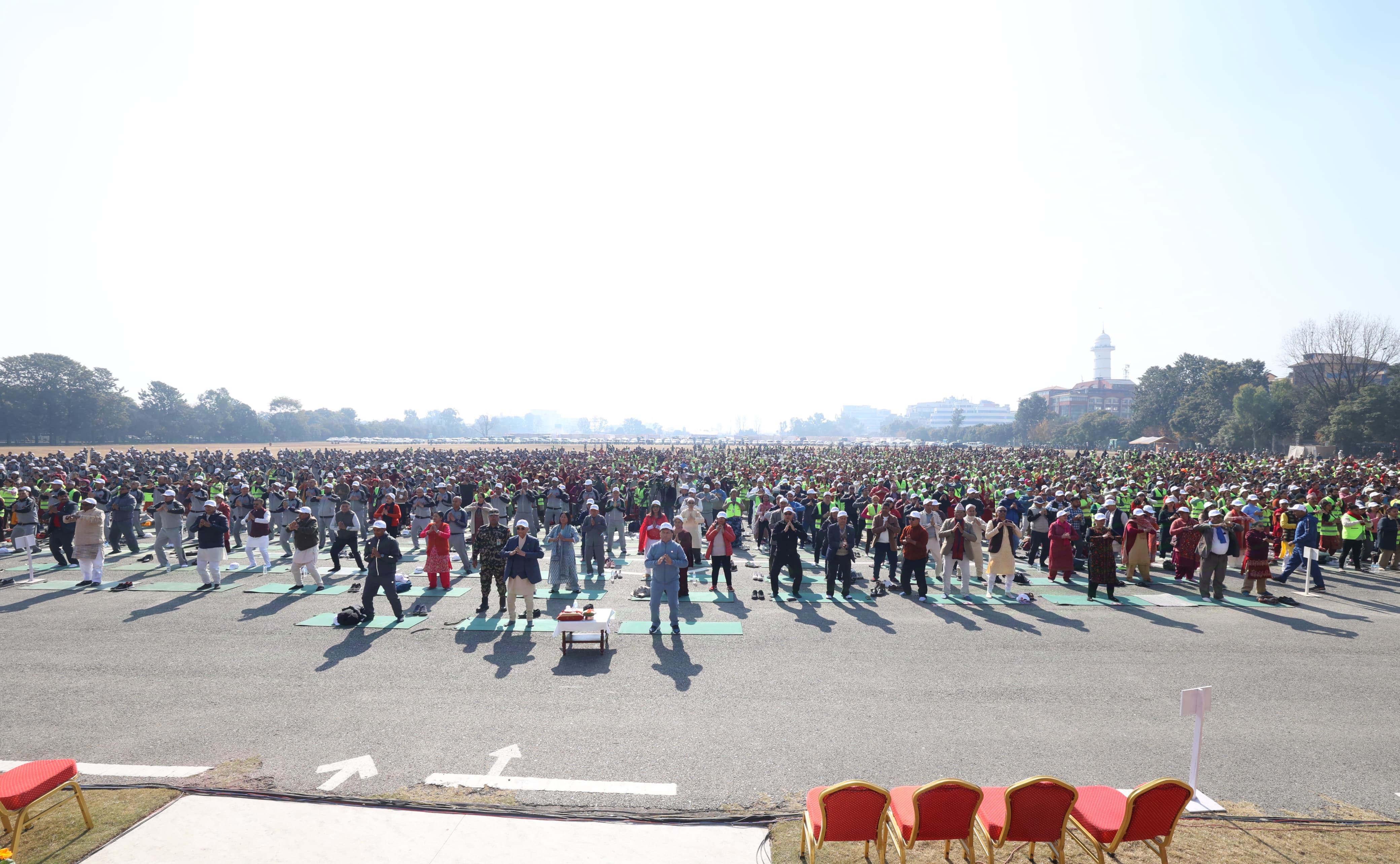 राष्ट्रिय योग दिवसमा प्रधानमन्त्री ओली 