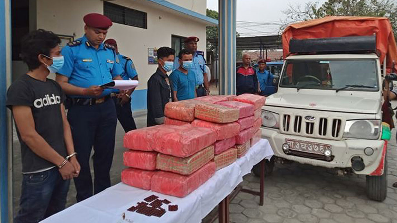 २१२ केजि गाँजासहित २ जना तस्कर नियन्त्रणमा