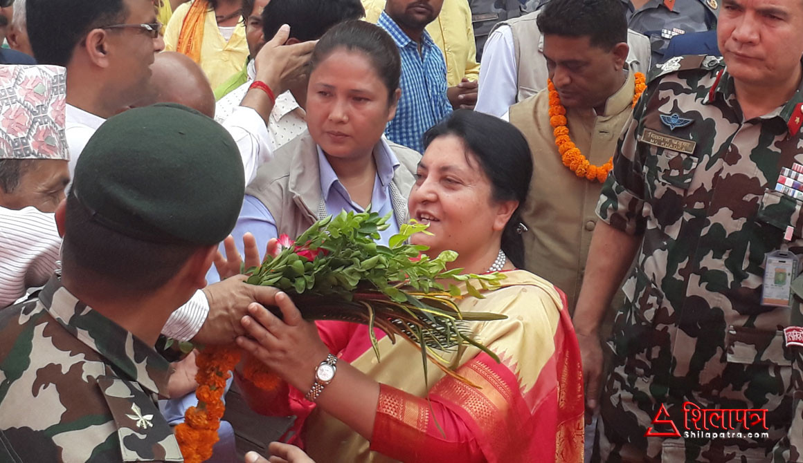 राष्ट्रपति भण्डारी जनकपुरमा (फोटो फिचर)