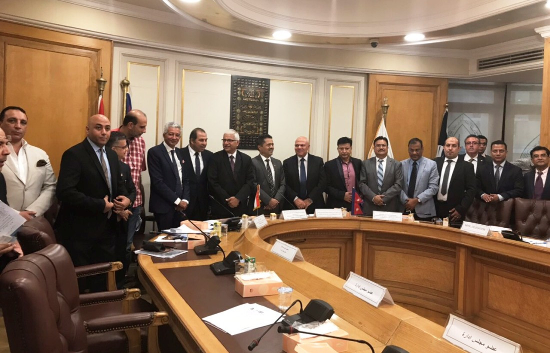 एनईसीसीआई र इजिप्टका विभिन्न कम्पनीहरूबीच छलफल तथा सम्झौता