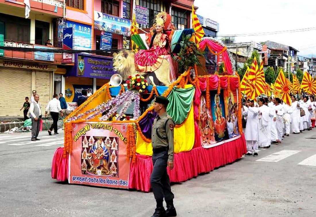 विन्ध्यवासिनीमा शोभायात्रासहित ‘नवदुर्गा महोत्सव’ सुरु