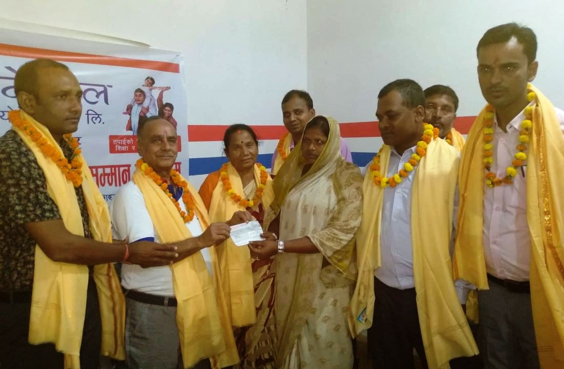 सन नेपाल लाइफले गर्‍याे  मृत्यु दाबी भुक्तानी