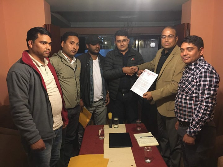 राष्ट्रसंघ र भारतीय दूतावासलाई विप्लव निकट विद्यार्थीको ज्ञापनपत्र