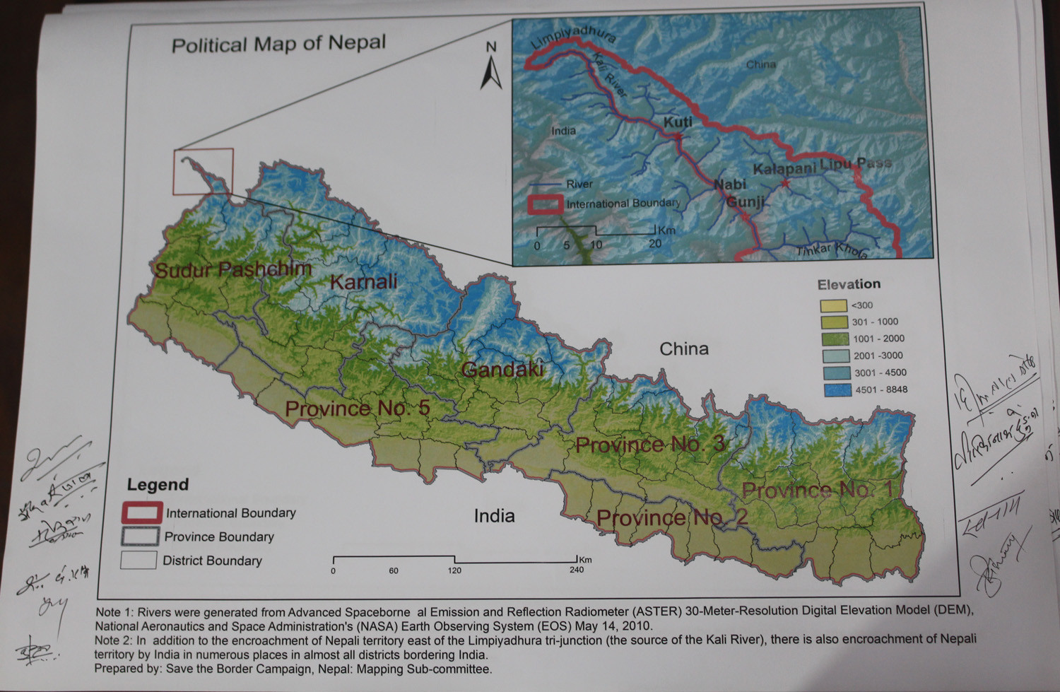 सीमा बचाऊ अभियानले जारी गर्‍यो नेपालको नक्सा, राष्ट्रसंघसम्म पुर्‍याइने