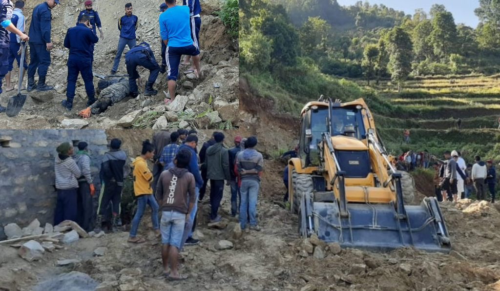 बाटो खन्दा ढिस्कोमा पुरिएका पाँचै जनाकाे मृत्यु (अपडेट)