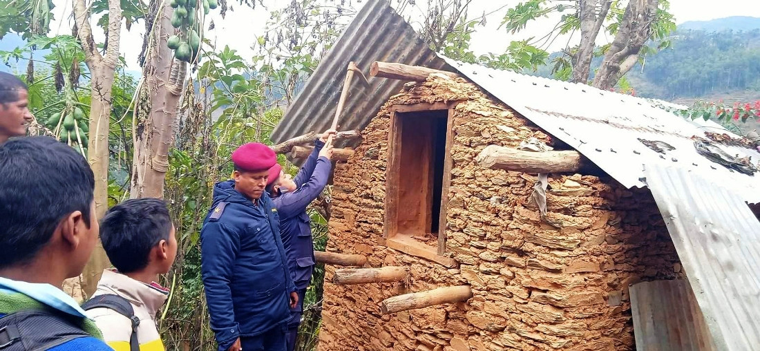 दैलेखमा भत्काइयो ९३ छाउगोठ