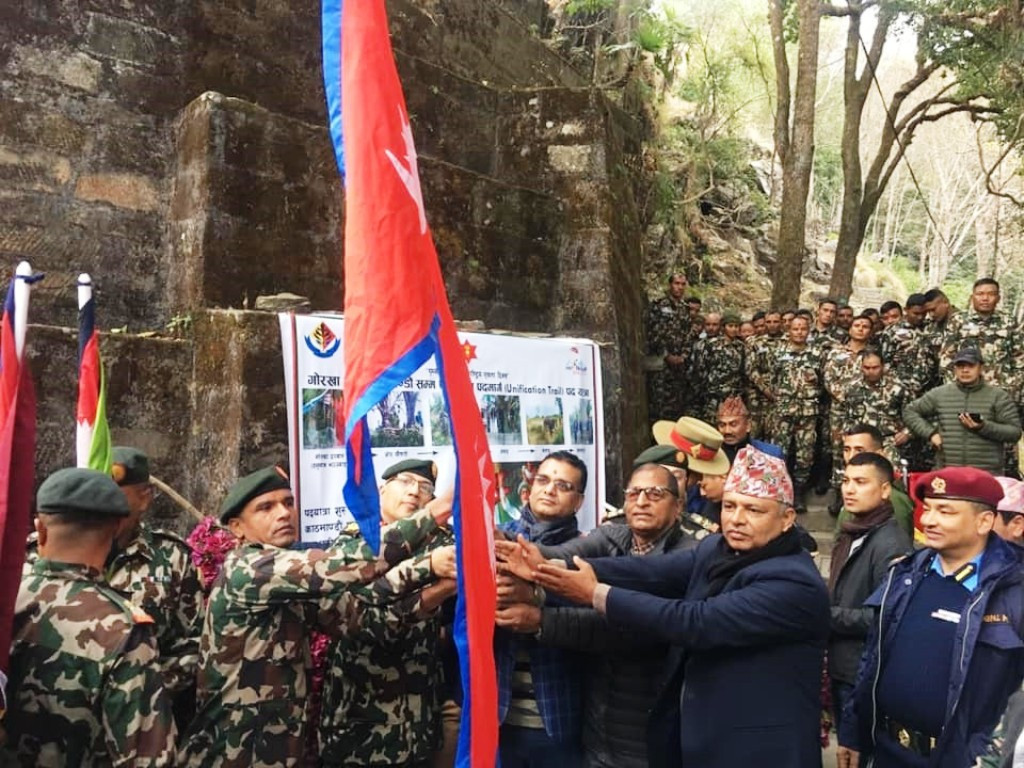 गोरखाबाट नेपाली सेनाको टर्च र्‍याली सुरु