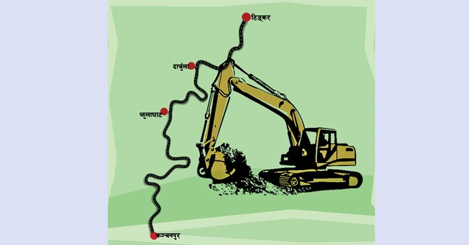 टिङ्कर जोड्ने सडक निर्माण तीव्र