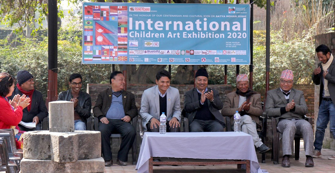 शताब्दी पुरुषको चित्र कोर्दै ४१ देशका बालचित्रकार
