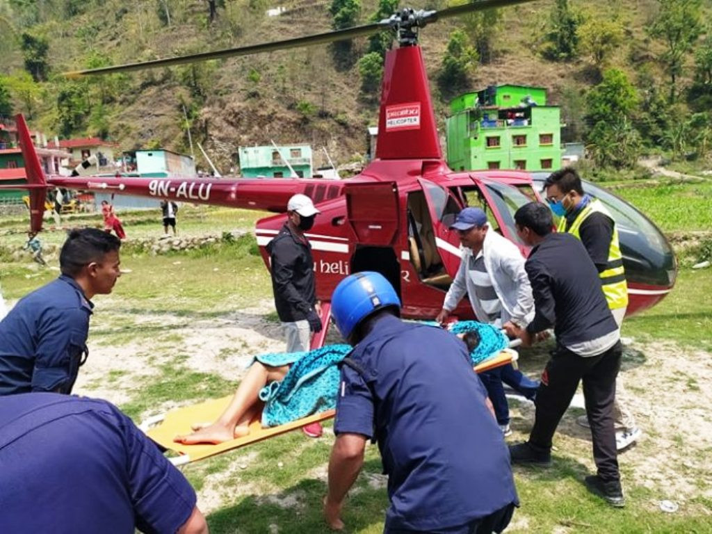 बागलुङबाट हेलिकोप्टरमार्फत् उद्धार गरी पोखरा ल्याएकी गर्भवतीको मृत्यु