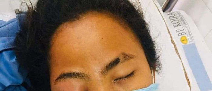 फुटबलर समीक्षाको आँखामा चोट, पूर्वप्रशिक्षक खड्काद्वारा ५० हजार सहयोग