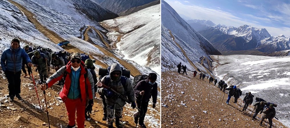 बिओपी स्थापना गर्न हिल्सा पुग्यो सशस्त्रको टोली