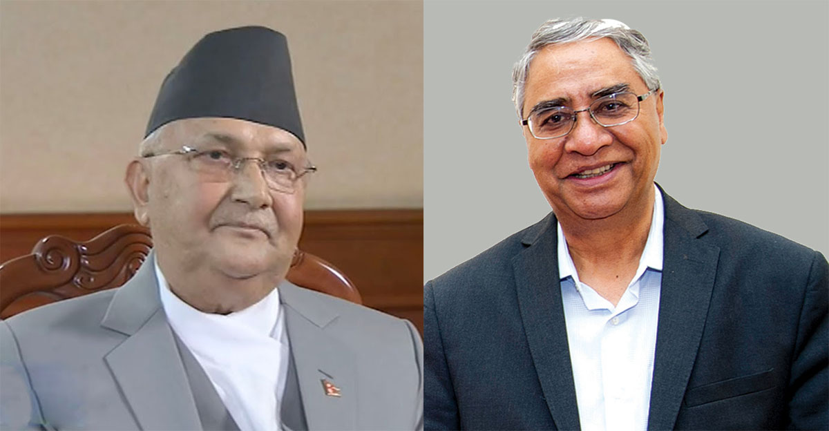 देउवाको सम्बोधनमा ओलीको ताली