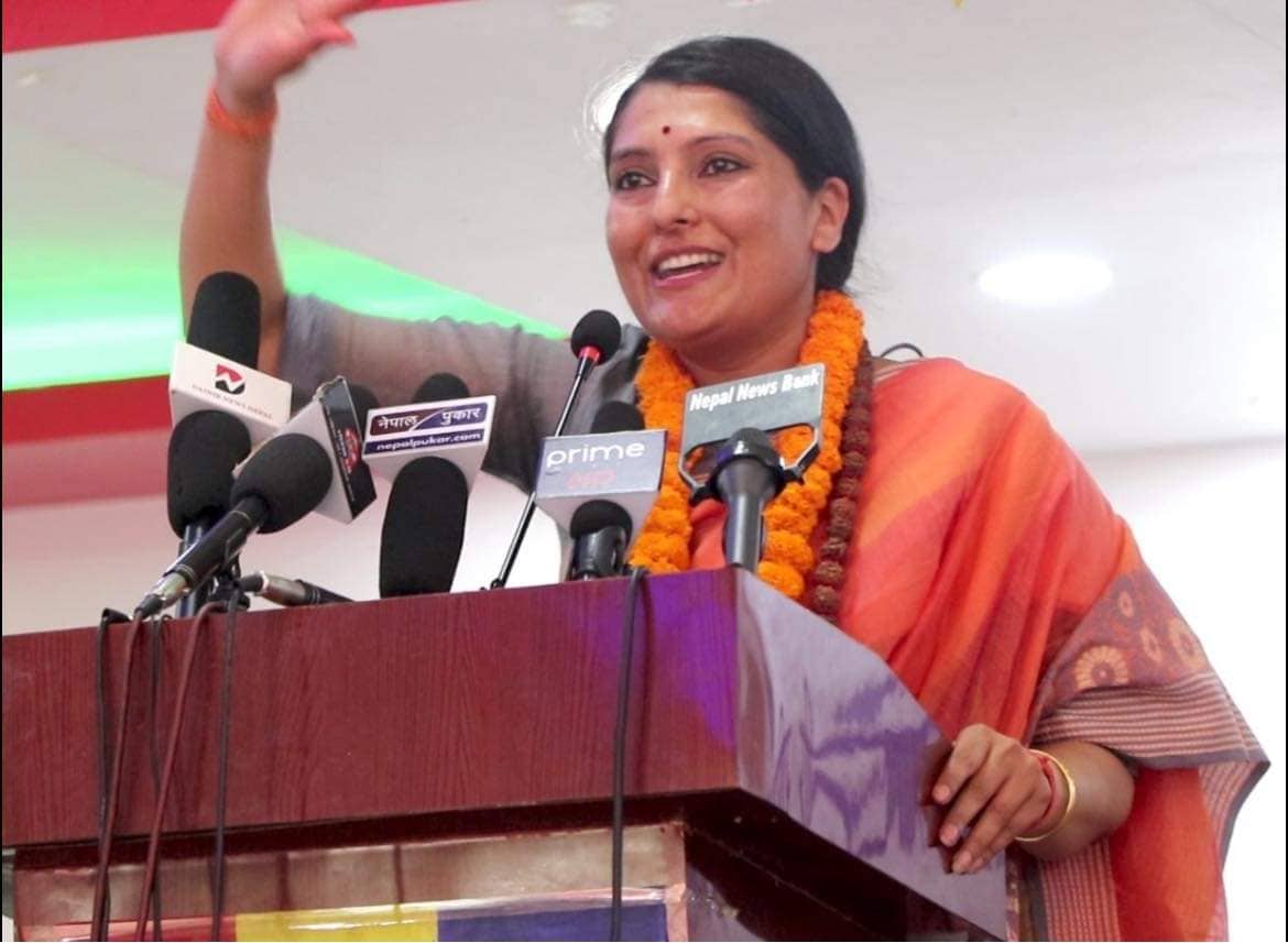 काठमाडौं क्षेत्र नम्बर २ बाट उठ्ने राप्रपाकी कुन्तीदेवी पोखरेलको घोषणा