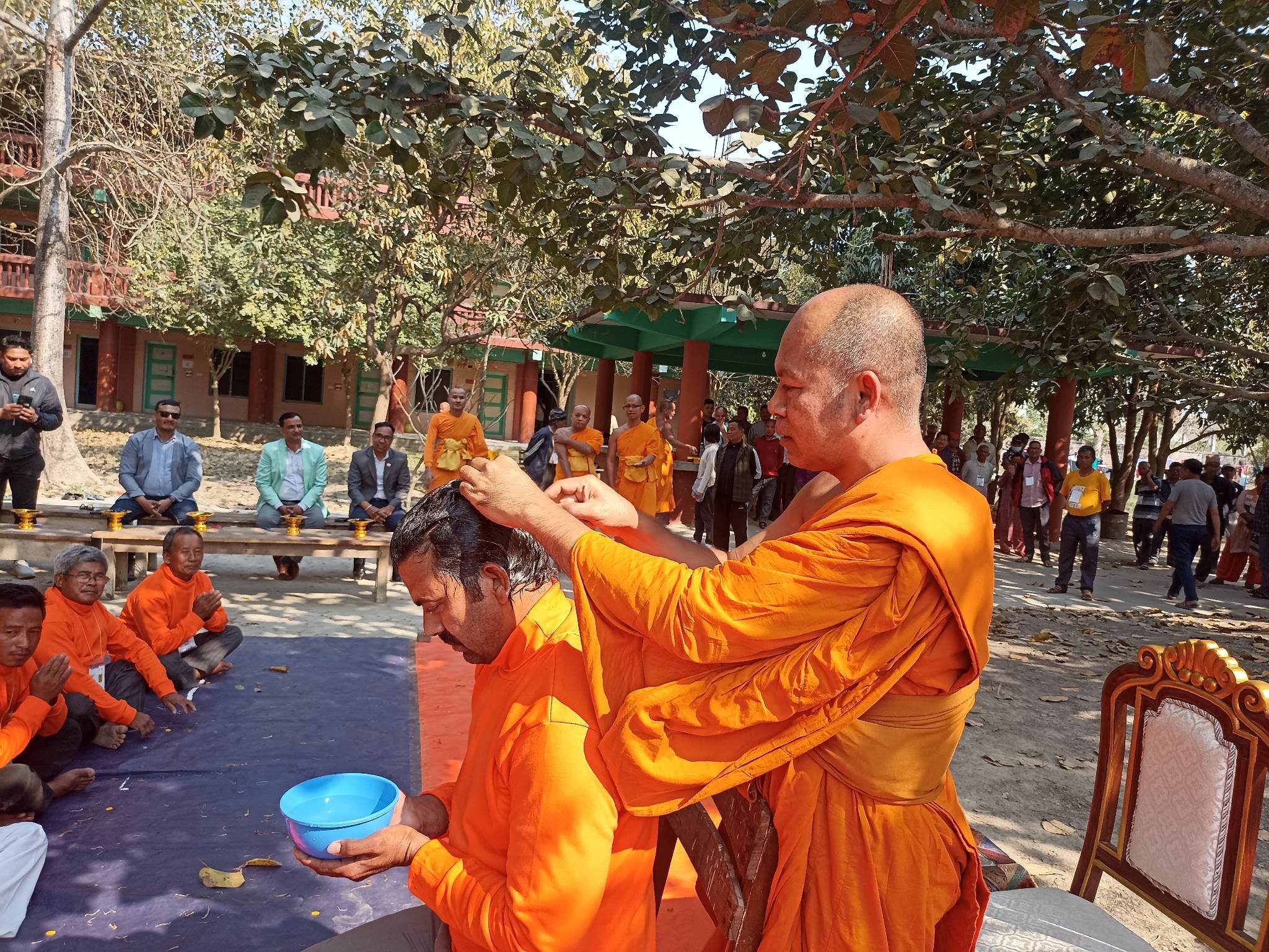 लुम्बिनीमा अल्पकालीन भिक्षु बनाउन प्रव्रज्या सुरु