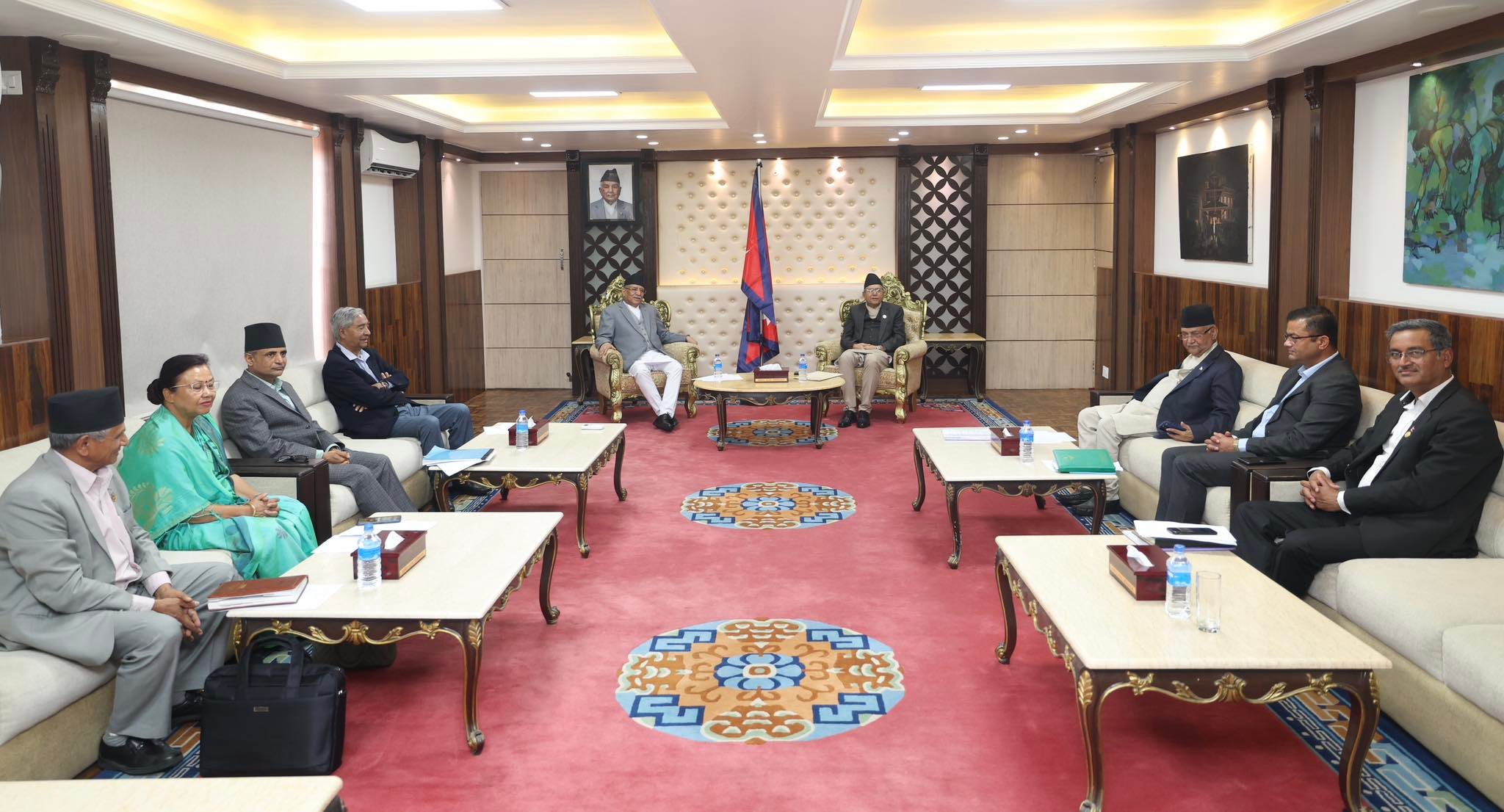 सभामुख निवासमा शीर्ष नेताहरू, टीआरसी विधेयकबारे छलफल