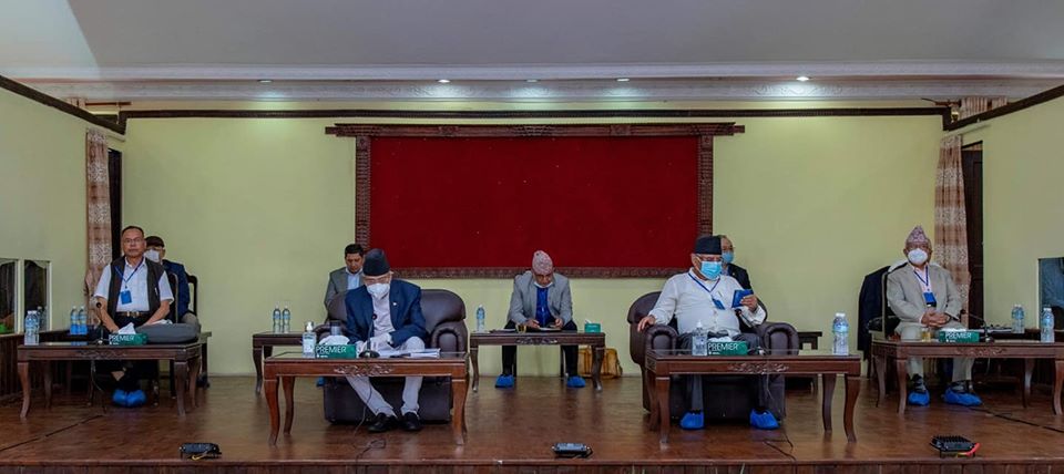 बालुवाटारमा नेकपा स्थायी कमिटी बैठक बस्दै