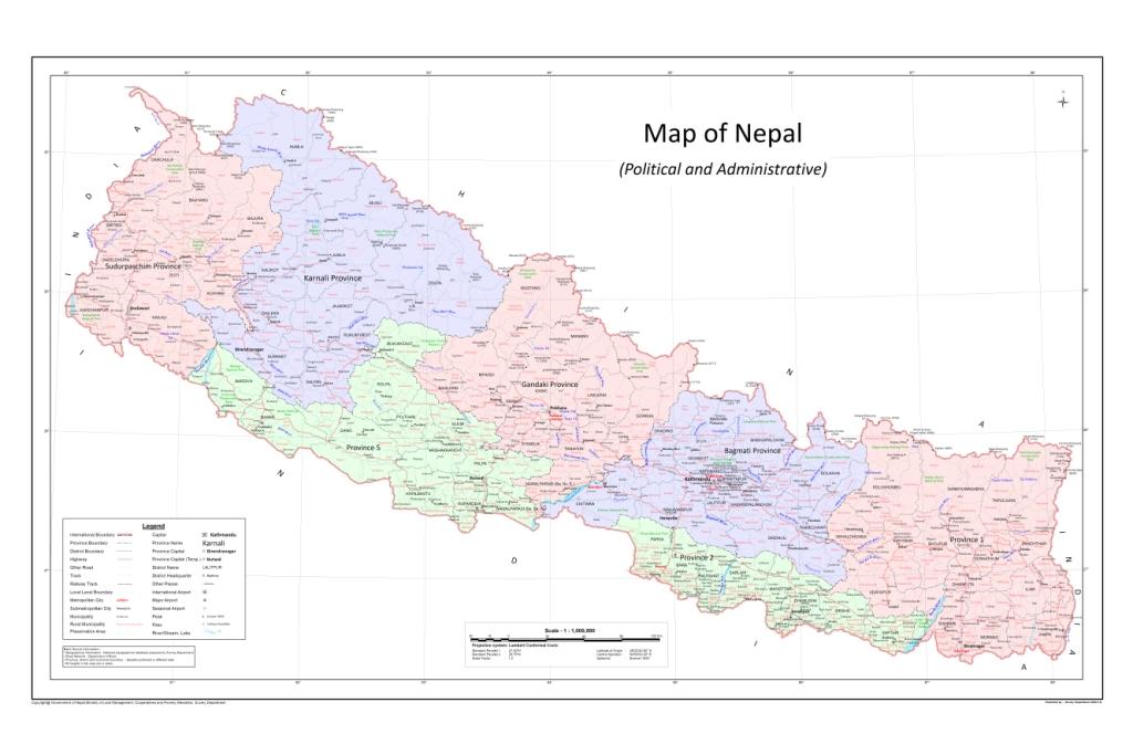 नेपालको अद्यावधिक नक्साको अंग्रेजी संस्करण स्वीकृत