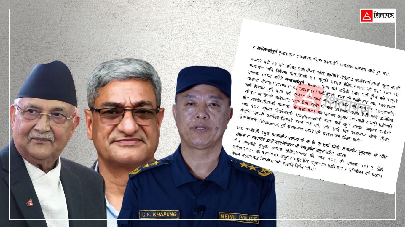 ‘हेलचेक्र्याइँ’ले जेन–जीको ज्यान लिएको दाबी : ओली, लेखक र खापुङमाथि १० वर्षको कैद सजाय सिफारिसमा के छ ?