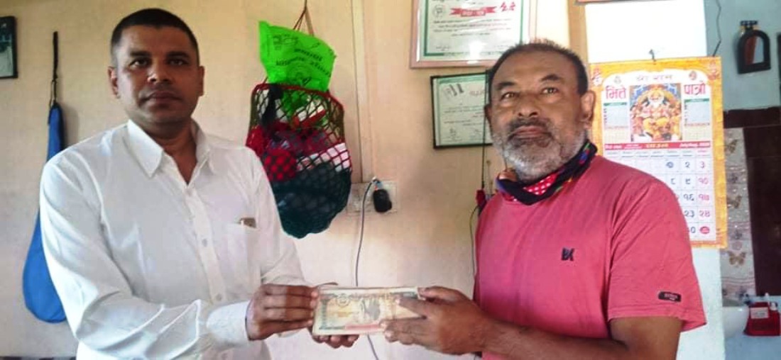 मिर्गौलापीडित पत्रकारलाई आर्थिक सहयोग