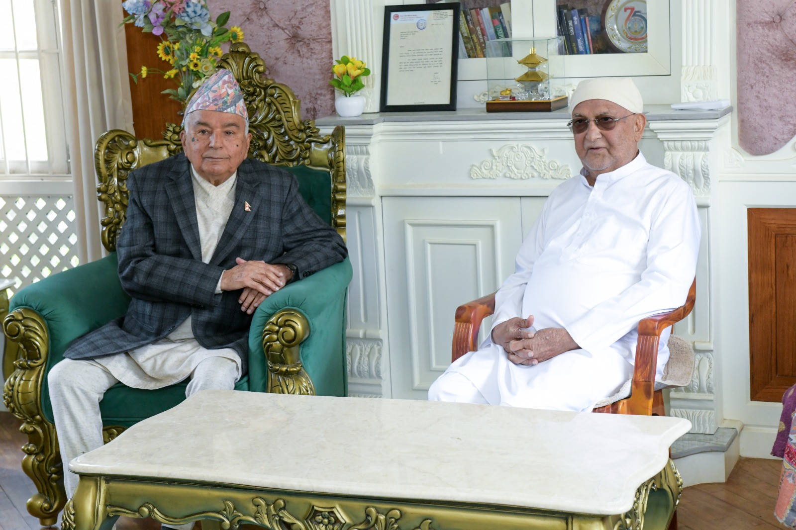 ओलीलाई समवेदना दिन गुण्डु पुगे राष्ट्रपति पाैडेल