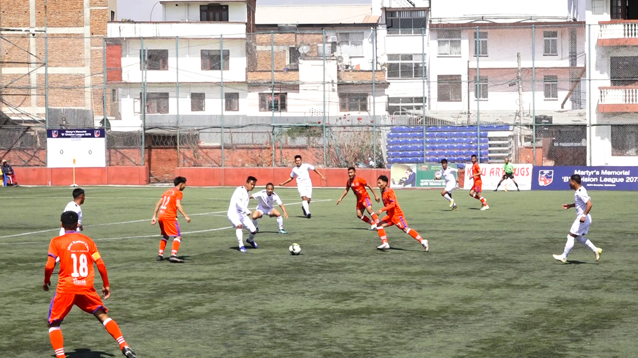 बी डिभिजन लिगमा चर्च ब्वाइजको गोल वर्षा 