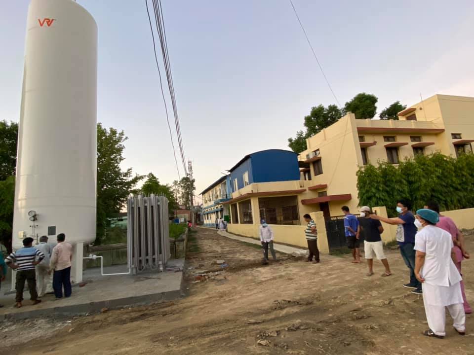 भेरी अस्पतालमा सञ्चालन गरियो लिक्विड अक्सिजन प्लान्ट