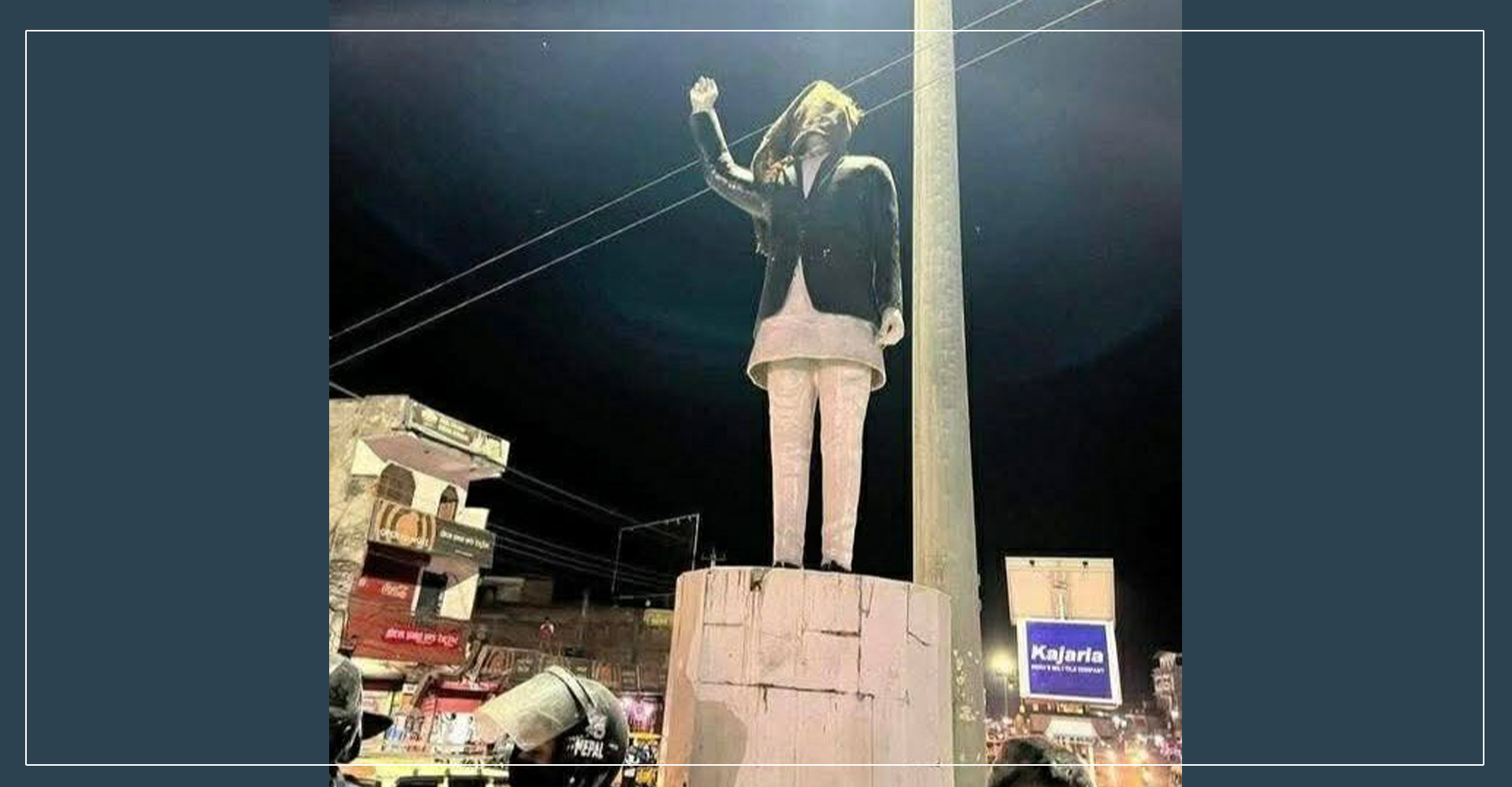 बीपीको सालिकमा कालो दलेको फोटो भाइरल भएपछि राप्रपाले माग्यो माफी