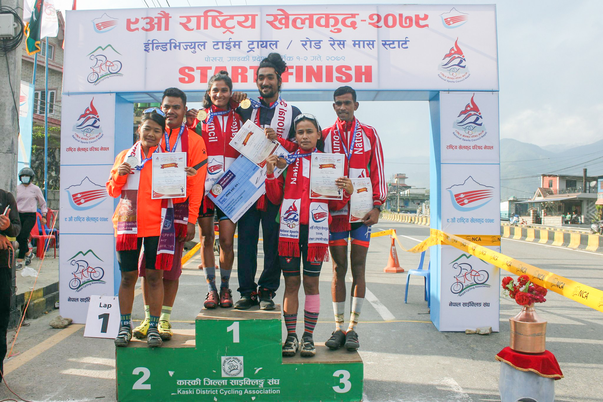 चार स्वर्णसहित साइक्लिङमा आर्मी क्लब च्याम्पियन