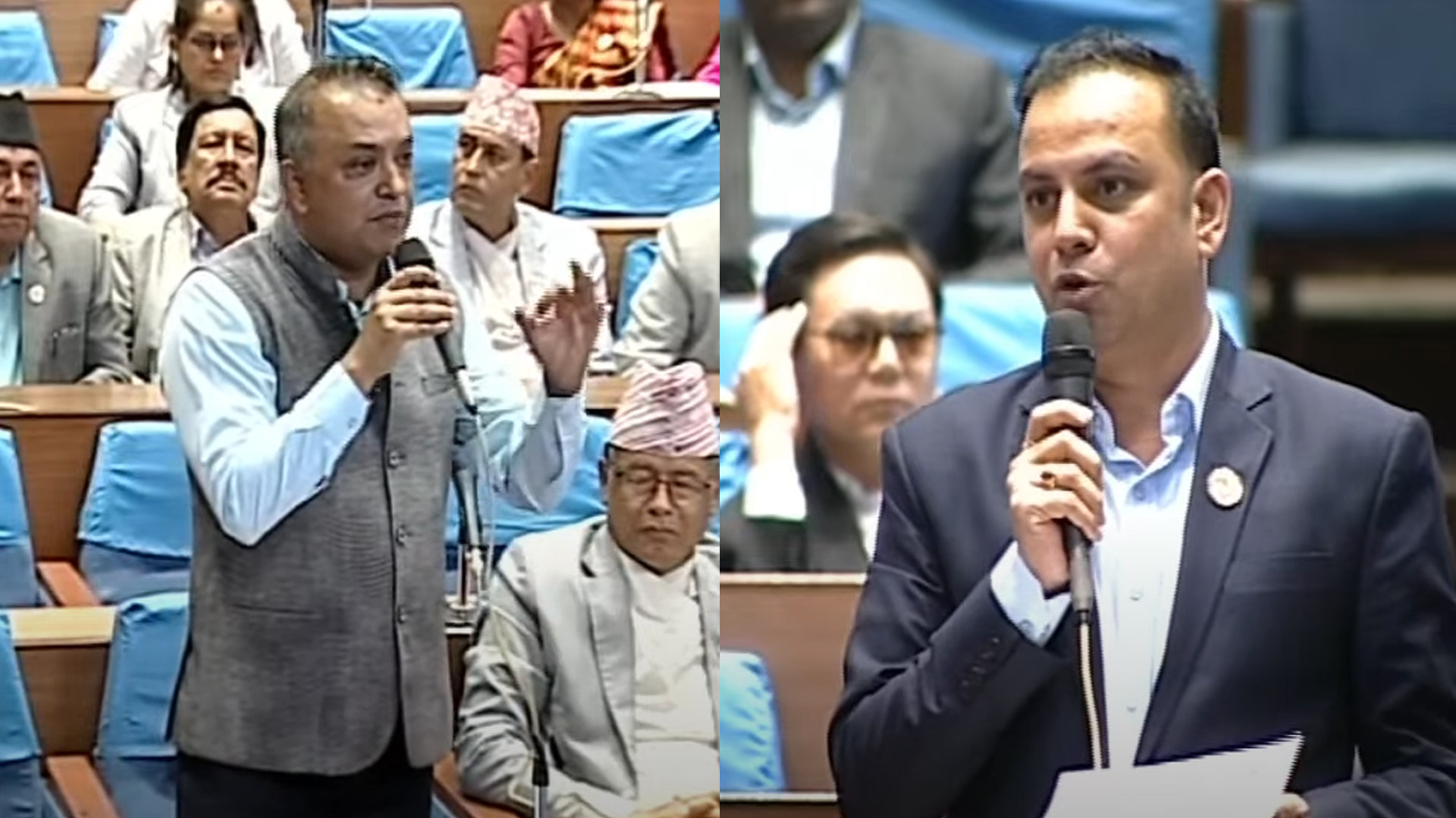 संसदमा कांग्रेसका गगन थापा र रास्वपा मनिष झाबीच सवाल-जवाफ