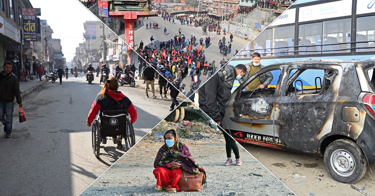 यस्तो देखियो प्रचण्ड-नेपाल समूहको आमहडतालको प्रभाव [फोटो फिचर]