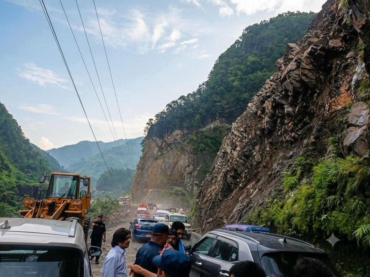पहिरो हटाएपछि मुग्लिन–नारायणगढ सडकखण्ड दुईतर्फी सञ्चालनमा