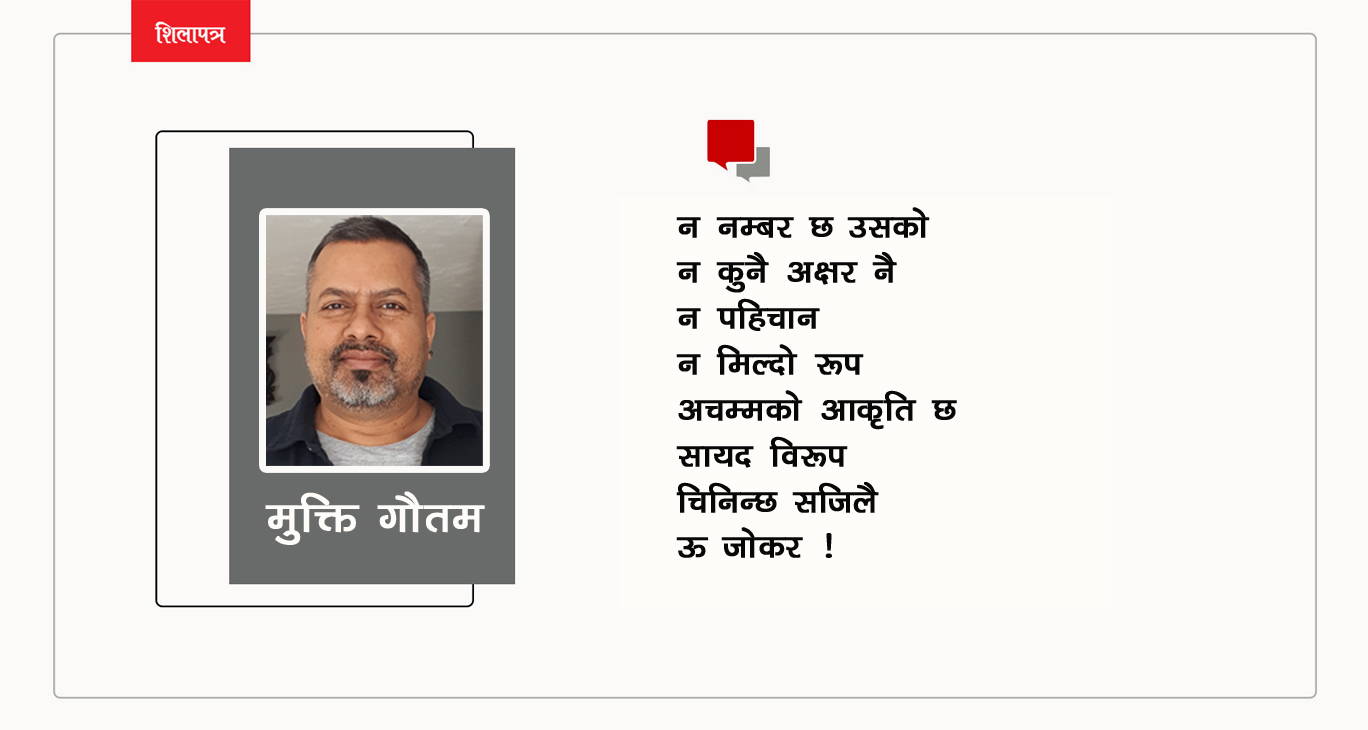 जोकर (मुक्ति गौतमको कविता)