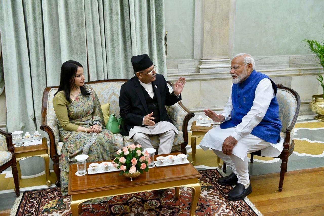 प्रधानमन्त्री प्रचण्ड र भारतका प्रधानमन्त्री मोदीबीच भेटवार्ता, के भयो कुरा ?