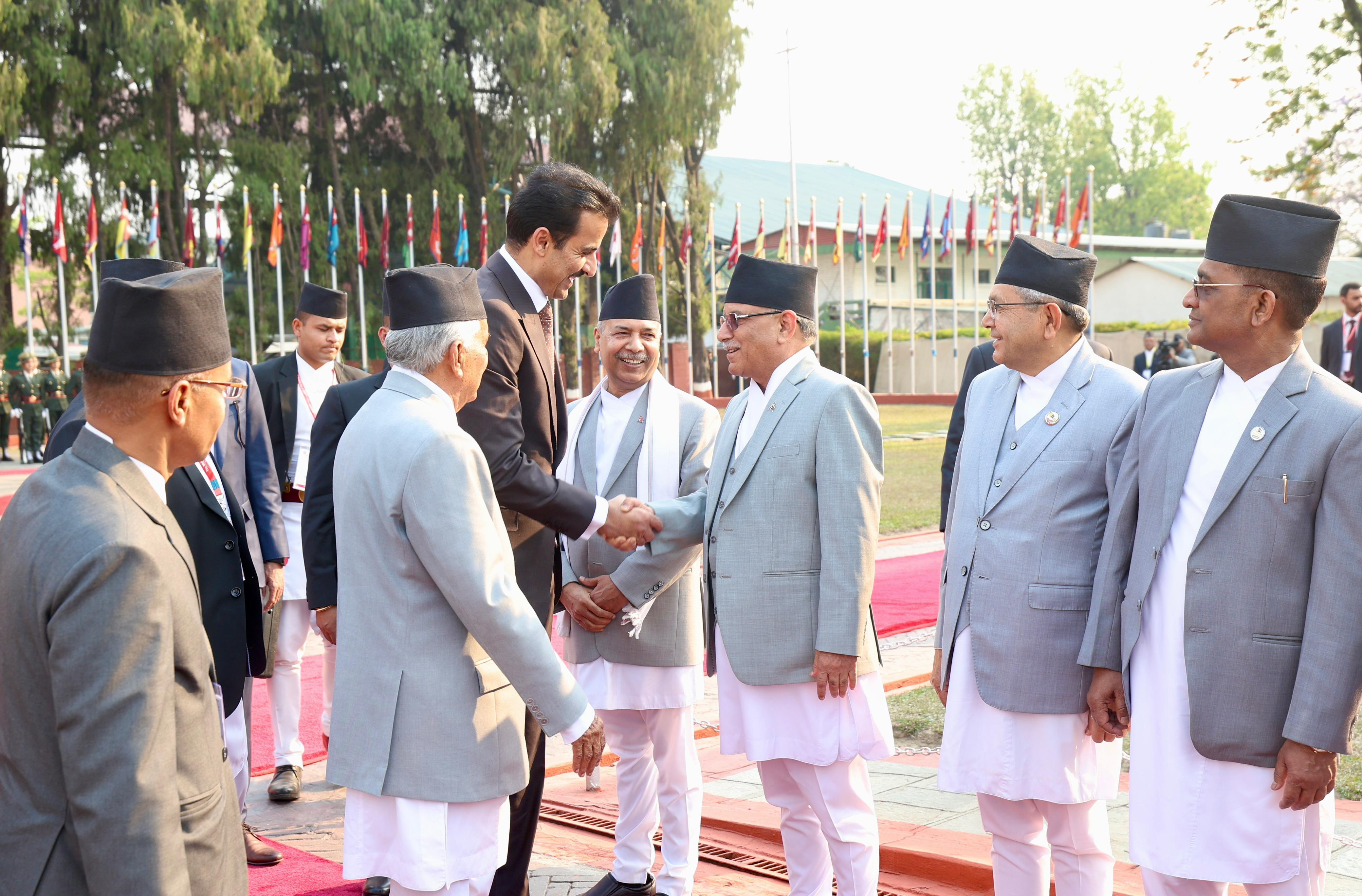 कतारका राजा अल थानी र प्रधानमन्त्री प्रचण्डबीच द्विपक्षीय वार्ता हुँदै, के-के सम्झौता हुँदै छ ?