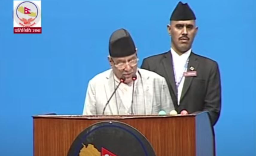 प्रतिपक्षीहरूको वेल घेराउका बीच विश्वासको मत लिँदै प्रधानमन्त्री
