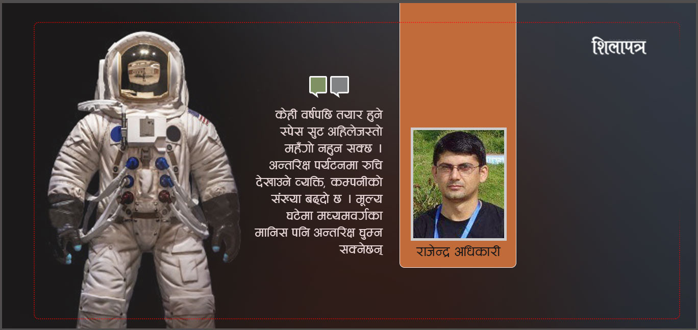 किन यति धेरै महँगाे हुन्छ स्पेस सुट ?