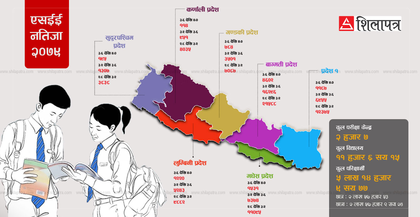 प्रदेशगत तथ्यांकमा यस्तो छ एसईईको नतिजा