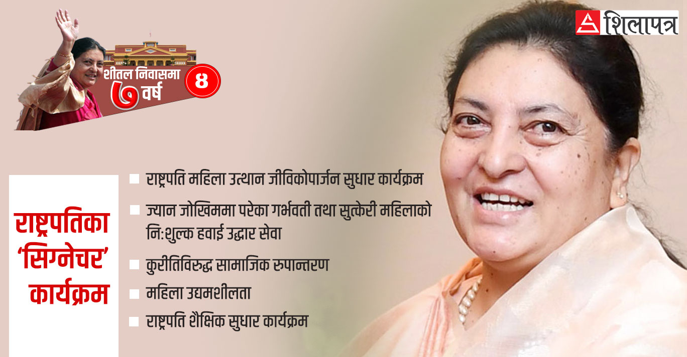 राष्ट्रपतिका ‘सिग्नेचर’ कार्यक्रम : सुत्केरीको हवाई उद्धारदेखि विद्यालयमा ल्याबसम्म