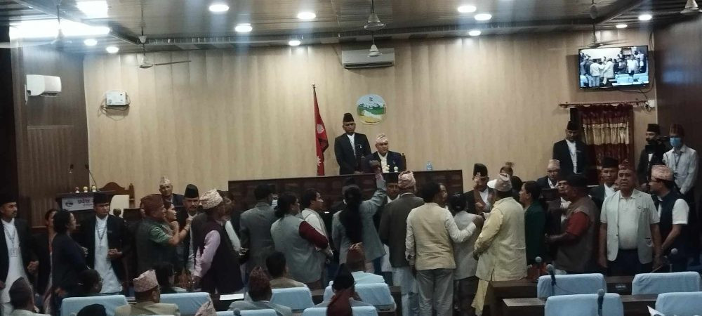 कांग्रेसको अवरोधपछि स्थगित भयो सुदूरपश्चिम प्रदेशसभाको बैठक