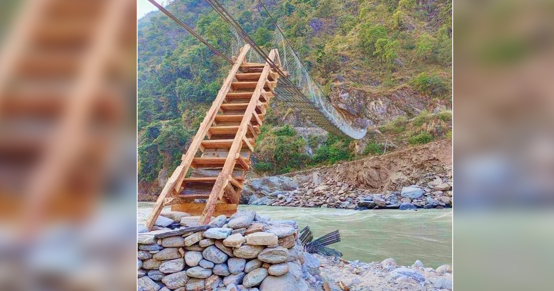 सामाजिक सञ्जालमा भाइरल बनेको झोलुङ्गे पुलको वास्तविकता के हो ?